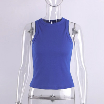 Vară Sexy fără spate Tank Top Femei Vestă fără mâneci Calitate Y2k Tricotat Camis Tank Tops Femei Casual Solid Color Basic Camisole