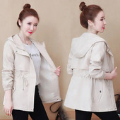 Manteau Femme Hiver Trenci de primăvară, toamnă, pentru femei, cu glugă, subțire, pentru femei, bluze, jachete mari, Gabardina Mujer