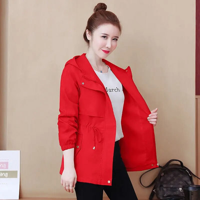 Manteau Femme Hiver Trenci de primăvară, toamnă, pentru femei, cu glugă, subțire, pentru femei, bluze, jachete mari, Gabardina Mujer