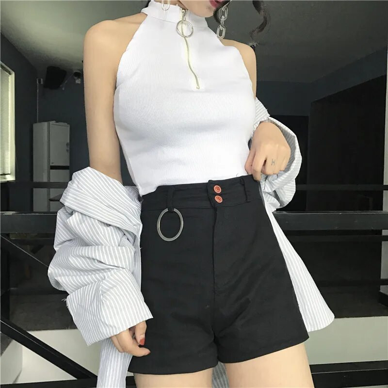 Κορεάτικα αθλητικά τανκς Camis Vest Fashion Casual Style Safari Tanks Μπλουζάκια Μπλουζάκια Χορευτικά T-shirt B3393