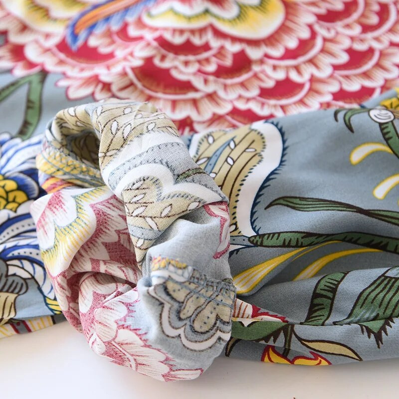 Ljetne cool hlače Ženske tanke labave donjice za spavanje Hlače s printom od viskoze protiv komaraca Elastični pojas u struku Kućna spavaćica