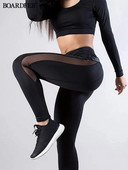 Colanți de yoga elastici pentru femei cu talie înaltă Pantaloni de sport skinny de fitness pentru sală de gimnastică Pantaloni de antrenament pentru femei ocazional cu patchwork Pantaloni de yoga pentru femei