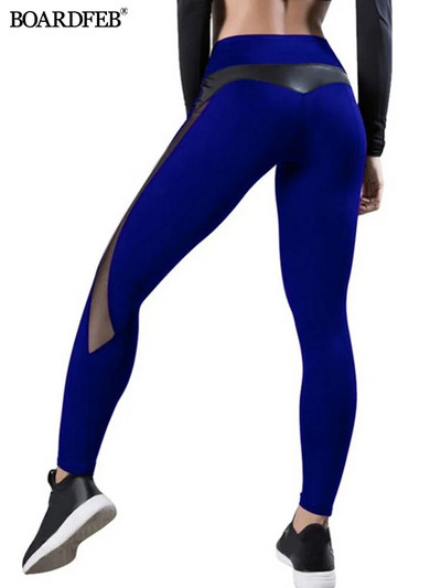 Colanți de yoga elastici pentru femei cu talie înaltă Pantaloni de sport skinny de fitness pentru sală de gimnastică Pantaloni de antrenament pentru femei ocazional cu patchwork Pantaloni de yoga pentru femei