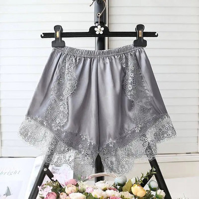 Didelio dydžio poilsio šilko šortai pižamos kelnės moteriškos apatinės Sexy Sleep Šortai Satininės kelnės moterims Mergaitėms Nėriniai miegui tinka 40-80 kg