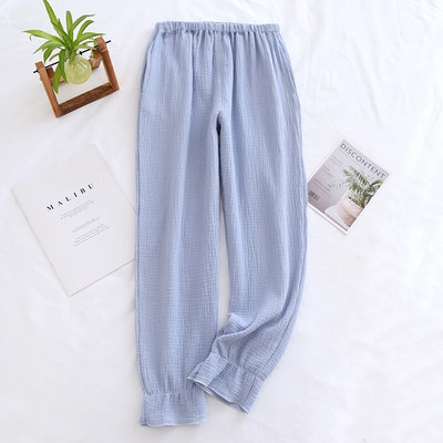 1 vnt Pavasaris Vasara Ruduo Nauji medvilniniai verpalai Kelnės Verano Pijama Mujer Pajama Femme Moteriški pižama Miego drabužiai Crepe Pantalones