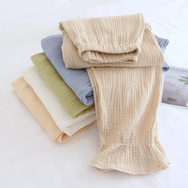 1 vnt Pavasaris Vasara Ruduo Nauji medvilniniai verpalai Kelnės Verano Pijama Mujer Pajama Femme Moteriški pižama Miego drabužiai Crepe Pantalones