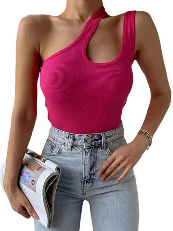 Ribber Sexy Cut Out Crop Top Green Ежедневни Дамски потници Твърди плетени тънки жилетки без гръб с отворени рамене Бели летни топове