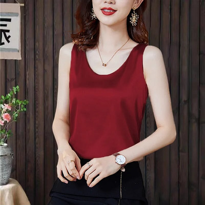 Γυναικεία καλοκαίρι με ένα μικρό κοστούμι Tanks Camis Vest Fashion High Street O-Neck Ladies Street Tanks Tops Tees Hotsweet B3384