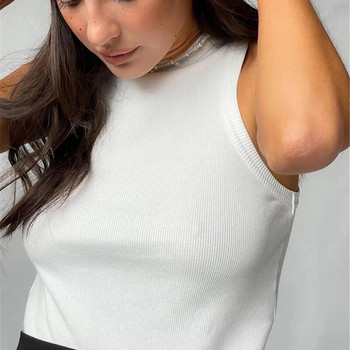 Auburn Summer γυναικεία πουκάμισα Tank Tops Γυναικεία περιστασιακή γιλέκο off Shoulder Γυναικεία φανέλα με ραβδώσεις πλεκτά μπλουζάκια λαιμός Tank Top Γυναικεία Y2k