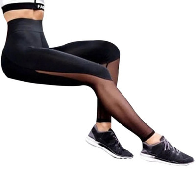 Hot Sale Mesh Patchwork Black Leggings Women Fitness Seamless Legging Femme High Elasticity Push Up Pants Женские Леггинсы