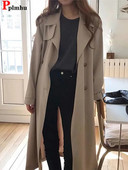 Korejiešu divrindu haki garie mēteļi eleganti biroja sieviete, mežģīņu žaketes mēteļi Augstas kvalitātes pavasara rudens chaquetas