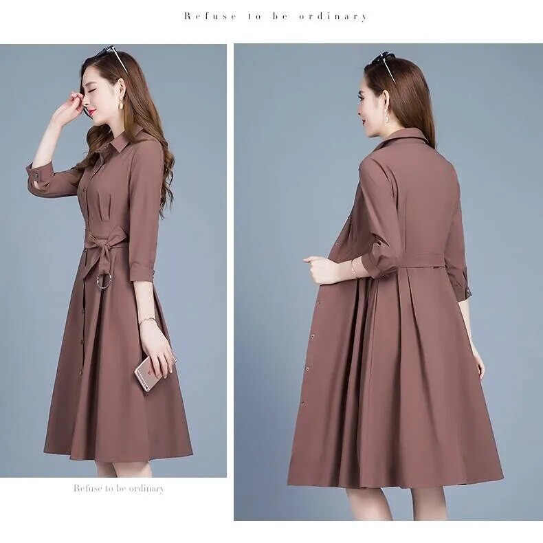 Plus veličina M-6XL Ženska duga trenč jakna Modna ležerna jesen zima OL Ženska uredska odjeća Formalna uska vjetrovka