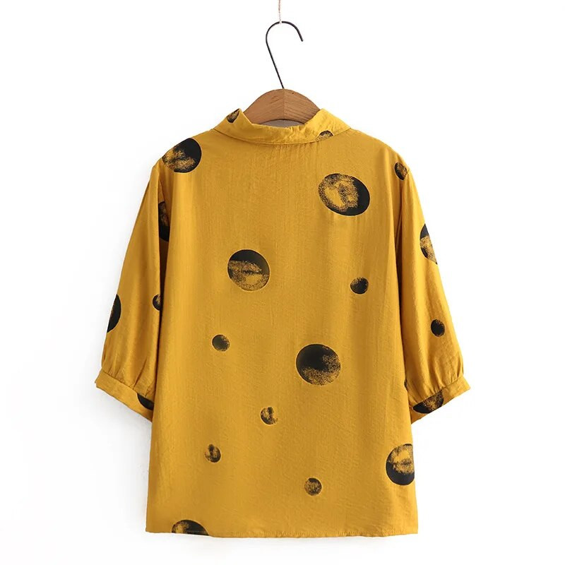 Nagy méretű női szettek 2023 nyári félujjú Lyocell pontmintás ing bő nadrágok kétrészes öltöny túlméretezett hajlított ruhák