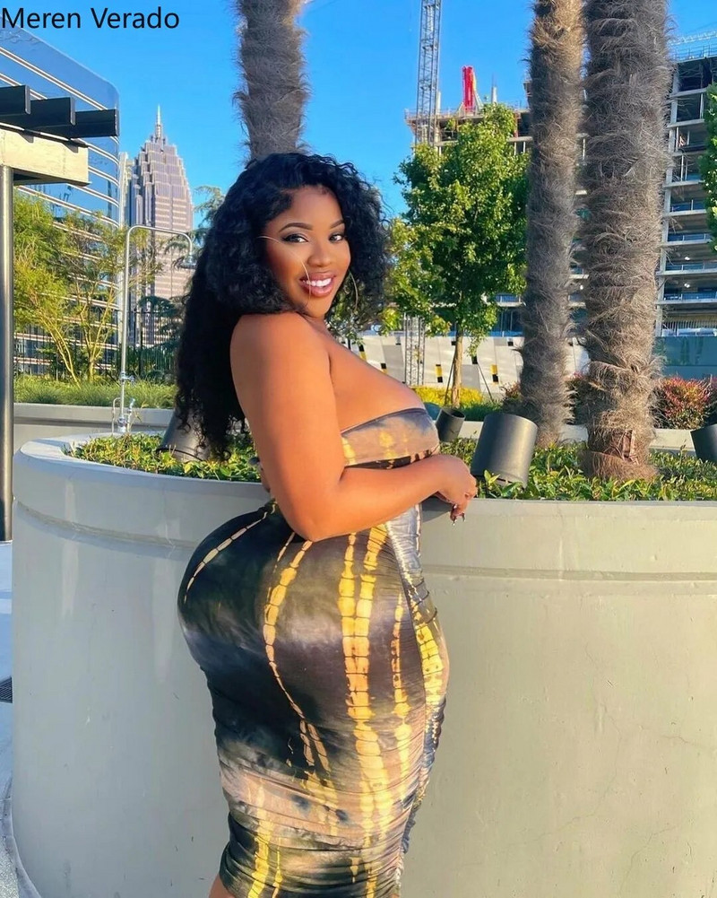 Plus Size Tie Dye Γυναικείες αθλητικές φόρμες Maxi Midi Φούστες Σετ με Crop Tops που ταιριάζουν σε Σετ δύο τεμαχίων Μαγιό