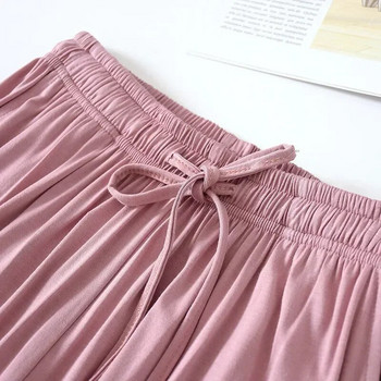 Пижама Крачоли Дамски панталони Модал Свободен размер Домашно облекло Едноцветна пижама Capris Plus за дома Тънка широка лятна