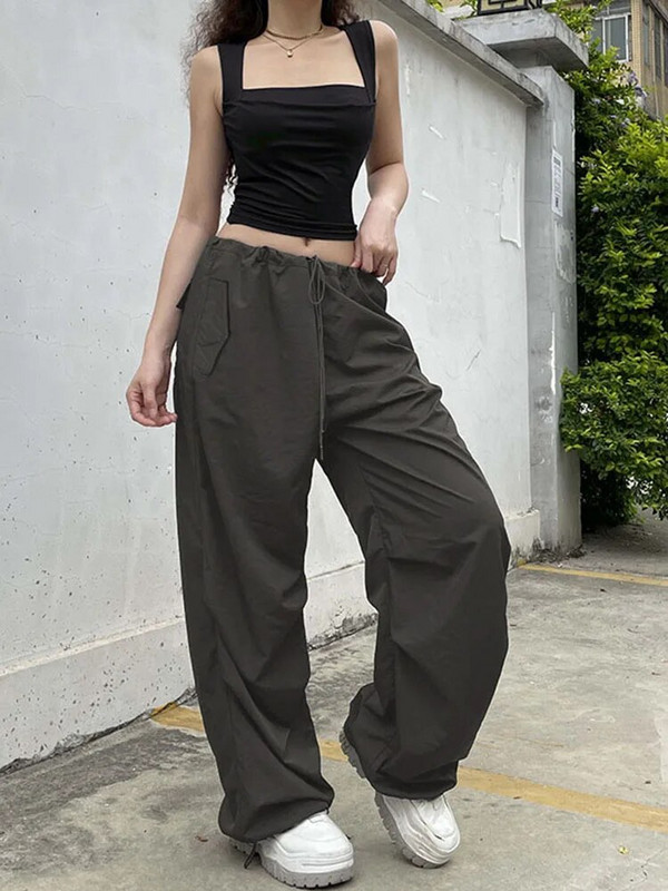 Moterims susilankstančios talpyklos Tvirtas elegantiškas plonas seksualus Harajuku minimalistinis High Street Y2k drabužių apkarpytas viršutinių drabužių dizainas