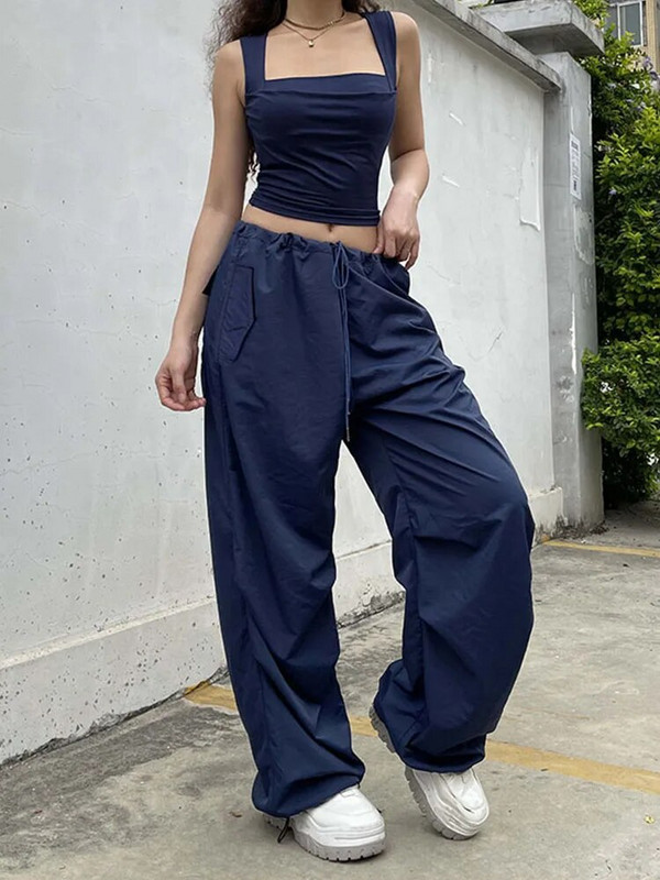 Moterims susilankstančios talpyklos Tvirtas elegantiškas plonas seksualus Harajuku minimalistinis High Street Y2k drabužių apkarpytas viršutinių drabužių dizainas