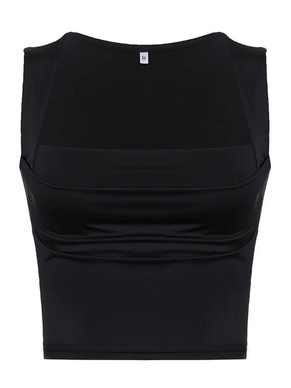 Moterims susilankstančios talpyklos Tvirtas elegantiškas plonas seksualus Harajuku minimalistinis High Street Y2k drabužių apkarpytas viršutinių drabužių dizainas