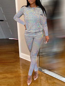 LW suures suuruses litritega püksid ülikonnad sügisruudumustriga 2 tk Sobivad komplektid Komplektid pikkade varrukatega top ja tavalised püksid