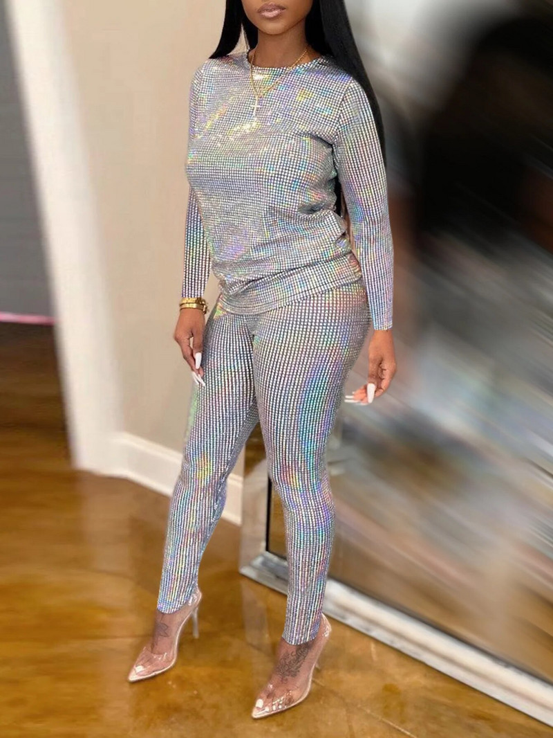 LW suures suuruses litritega püksid ülikonnad sügisruudumustriga 2 tk Sobivad komplektid Komplektid pikkade varrukatega top ja tavalised püksid