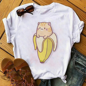 Μπλουζάκι Bananya Cosplay Sad Cry Hapi Happy Bananas Cat Meme Φρούτα Τροφή Ψωμί ανδρικό Tshirt Καλοκαιρινό βαμβακερό μπλουζάκι Νέο Ιαπωνικό Anime