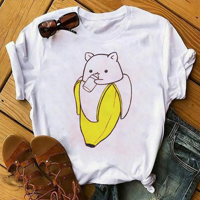 Bananya Cosplay marškinėliai Sad Cry Hapi Happy Bananas Cat Meme Vaisiai Maistas Duona Vyriški marškinėliai Vasaros medvilniniai marškinėliai Topai Nauji Japonijos anime