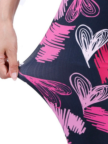 CUHAKCI 2022 Тесни секси еластични панталони с висока талия Цветни клинове с щампи с любов Женски клубни чорапогащи Дамско облекло