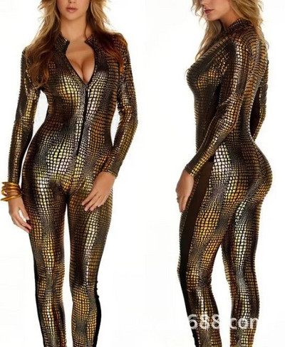 Salopetă de șarpe cu aspect umed, negru, sexy, costum din latex din PVC, costume pentru club de noapte, DS, body pentru femei, fetiș, uniforme de joc din piele lacuită
