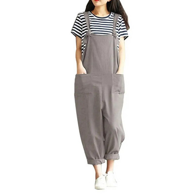 Moda fierbinte femei fete salopete largi solide cu bretele pantaloni harem pantaloni salopete pentru dama salopete casual, plus marimea S-5XL