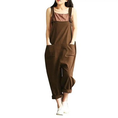 Moda fierbinte femei fete salopete largi solide cu bretele pantaloni harem pantaloni salopete pentru dama salopete casual, plus marimea S-5XL