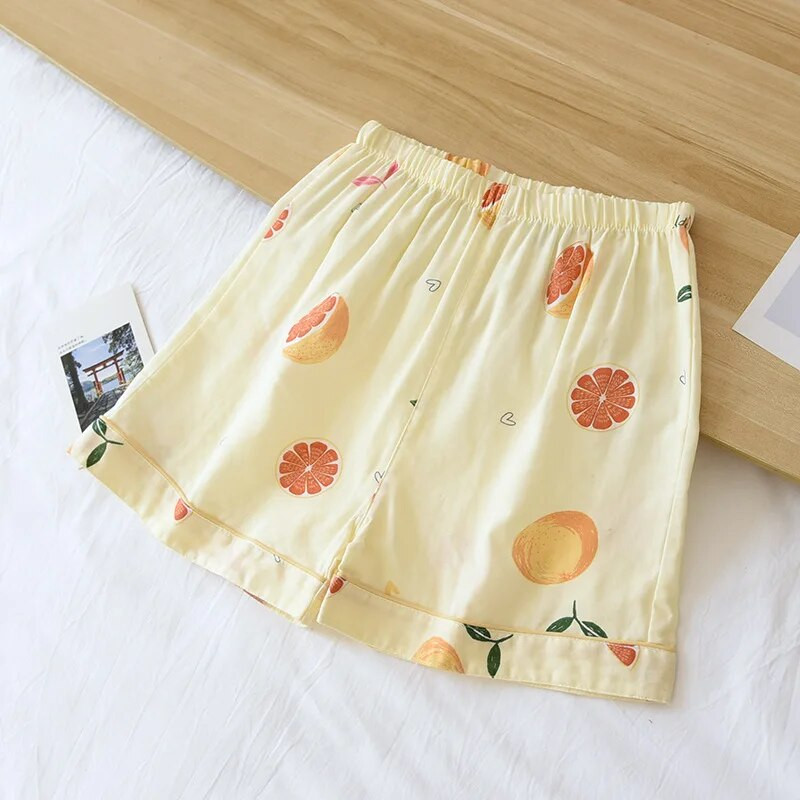 Svježe kratke hlače ženske donje hlače za spavanje mekane 100% gaza pamuk ženske pidžame spavaćice hlače slatke pidžame kratke hlače