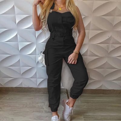2023 Summer Casual Gargo Jumpsuit Γυναικεία Μόδα Ζώνη Τσέπη Ολόσωμη φόρμα Harajuku Rompers Γυναικεία Streetwear Παντελόνια