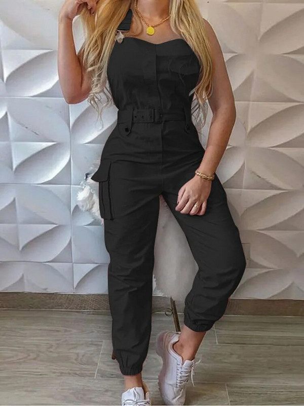 2023 Summer Casual Gargo Jumpsuit Γυναικεία Μόδα Ζώνη Τσέπη Ολόσωμη φόρμα Harajuku Rompers Γυναικεία Streetwear Παντελόνια