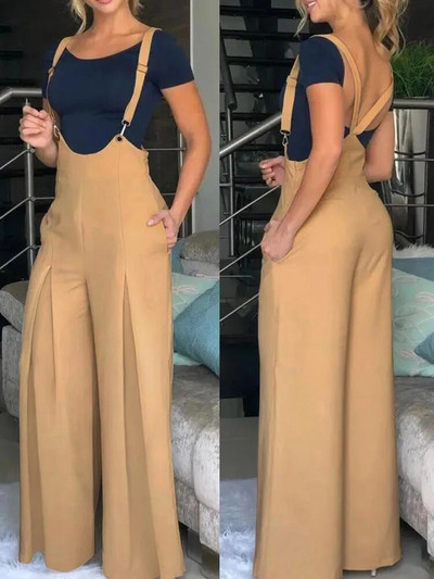 Kompleti Odjeća 2023. NOVI Kombinezon s džepnim dizajnom širokih nogavica na tregere od One Fashion ležernih komada za žene Besplatna dostava
