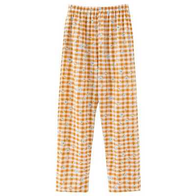 Pamučne široke ženske pidžame hlače Pidžama karirane hlače Ženske donje hlače za spavanje Lounge Wear Hlače za spavanje Proljeće ljeto Ženske hlače
