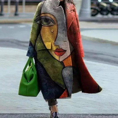 New2024, toamnă iarnă, jachete calde pentru femei, stil francez, amestecuri de lână, paltoane lungi, pardesi căptușite, îmbrăcăminte în carouri elegante pentru femei, S-5XL