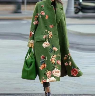 New2024, toamnă iarnă, jachete calde pentru femei, stil francez, amestecuri de lână, paltoane lungi, pardesi căptușite, îmbrăcăminte în carouri elegante pentru femei, S-5XL