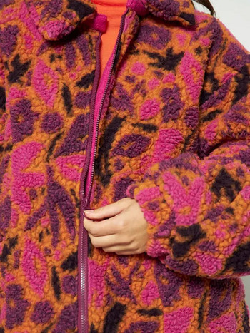 Y2k Γυναικείο βελούδινο τζάκετ με φερμουάρ Χοντρό ζεστό φαρδύ μακρυμάνικο παλτό από συνθετική γούνα βελούδινο Γυναικείο φθινόπωρο Χειμώνας High Street Outwear