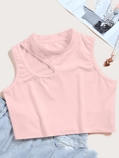 Topuri crop sexy decupate pentru femei cu umăr dezactivat, elasticitate solidă, slabe, sport, scurte, topuri cu tub de vară