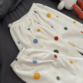 Πυτζάμες Παντελόνι Γυναικείο Φανελένιο Ζεστό Παντελόνι Plus Fleece Παχύ παντελόνι από κοραλί Fleece Y2k Star Printed Flannel τσέπες για ύπνο