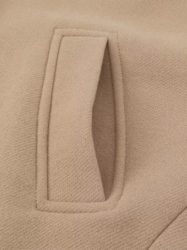 Tugev üherealine mantel naiste sügistalvine pikkade varrukatega voodipesu kaelarihm vabaaja naiste jakid, stiilsed taskud lahtised tänavarõivad