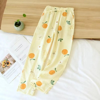 2023 Νέα Sleepwear από 100% βαμβακερά νήματα Γυναικεία μακρύ βαμβακερό παντελόνι πιτζάμες Γυναικεία σαλόνια Φθινοπωρινά φαρδιά καλοκαιρινά παντελόνια
