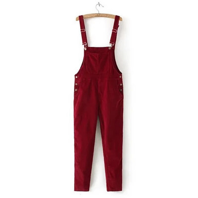 Salopete de primăvară Salopete subțiri din velur pentru femei Noua femeie Mori Girl Pantaloni de buzunar Salopete casual drăguțe Jardineira Feminina