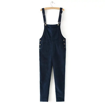 Salopete de primăvară Salopete subțiri din velur pentru femei Noua femeie Mori Girl Pantaloni de buzunar Salopete casual drăguțe Jardineira Feminina