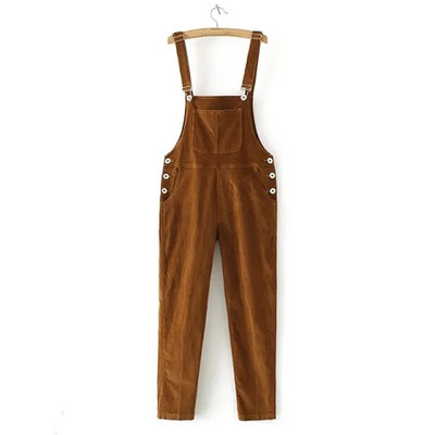 Salopete de primăvară Salopete subțiri din velur pentru femei Noua femeie Mori Girl Pantaloni de buzunar Salopete casual drăguțe Jardineira Feminina