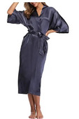 Robă lungă sexy pentru femei, cu buzunar, nuntă, mireasă, rochie de domnișoară de onoare, halat de baie, kimono, mărime mare, S-XXXL, rochie de noapte