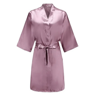 Noua halat kimono din matase Halat de baie pentru femei Robe de dama de onoare din matase Robe sexy bleumarin Robe din satin Robe de toaleta pentru doamne