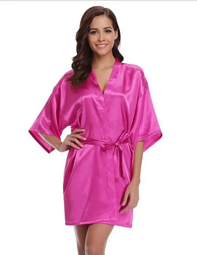 Noua halat kimono din matase Halat de baie pentru femei Robe de dama de onoare din matase Robe sexy bleumarin Robe din satin Robe de toaleta pentru doamne