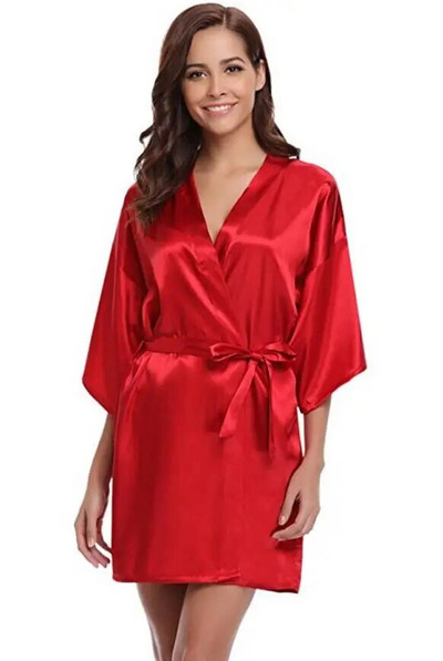 Noua halat kimono din matase Halat de baie pentru femei Robe de dama de onoare din matase Robe sexy bleumarin Robe din satin Robe de toaleta pentru doamne