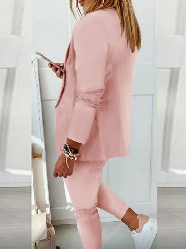 Női blézer nadrág öltönyök őszi téli hosszú ujjú zsebceruza nadrágok OL munkaruha szettek FYY-509